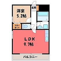 バリービレッジMA  ｜ 栃木県宇都宮市城南2丁目（賃貸マンション1LDK・3階・33.00㎡） その2