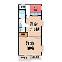 ウェザーコック  ｜ 栃木県宇都宮市平松本町（賃貸アパート1LDK・1階・42.97㎡） その2