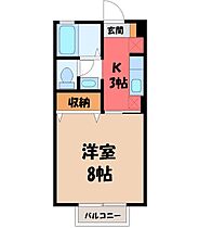 コモンズ ヴィラ  ｜ 栃木県鹿沼市鳥居跡町（賃貸アパート1K・2階・26.71㎡） その2