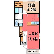 ファースト・スター  ｜ 栃木県鹿沼市上石川（賃貸アパート1LDK・1階・46.06㎡） その2