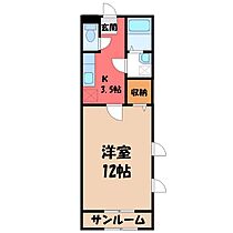 オールドゥパレ  ｜ 栃木県宇都宮市西原町（賃貸マンション1K・3階・35.64㎡） その2