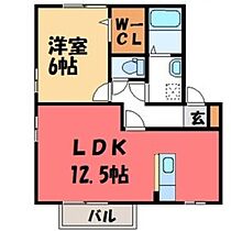 グランデスズキ A  ｜ 栃木県宇都宮市下栗町（賃貸アパート1LDK・1階・45.40㎡） その2