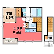 アルトフルス鶴田  ｜ 栃木県宇都宮市鶴田町（賃貸アパート1LDK・2階・38.03㎡） その2