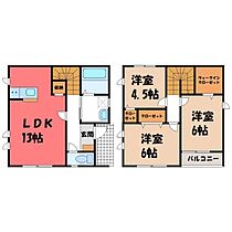 サンライトハイム峰 A  ｜ 栃木県宇都宮市峰町（賃貸一戸建3LDK・1階・76.18㎡） その2