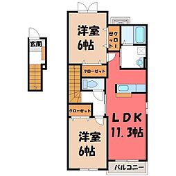 ベルハイツ・むつみ D 2階