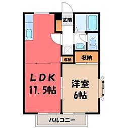 宇都宮芳賀ライトレール線 駅東公園前駅 徒歩23分 2階/-