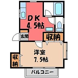SKコーポ 1DKの間取図画像