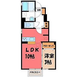 ロイヤルテラス 1LDKの間取図画像