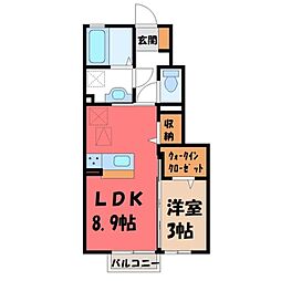 宇都宮芳賀ライトレール線 駅東公園前駅 徒歩32分 1階/-