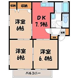 ディアス・マスブチC 3DKの間取図画像