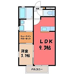 グランフィールドB 1SKの間取図画像