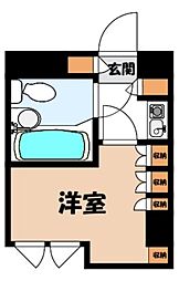 宇都宮ダイカンプラザスポーツメント ワンルームの間取図画像