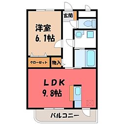 東武宇都宮線 東武宇都宮駅 徒歩15分 3階/-