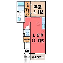 JR東北本線 石橋駅 バス22分 鞘堂下車 徒歩3分