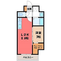 IRMS III 1LDKの間取図画像