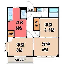 エリール藤 3DKの間取図画像