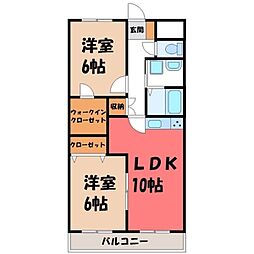 アルヴィラージュ 2LDKの間取図画像