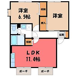 コーポアドラシオン B 1階/-