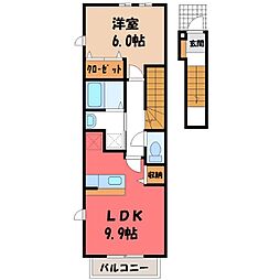 メゾン・ド・スイ 1LDKの間取図画像