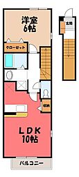アーバン光ヒルズ 1LDKの間取図画像