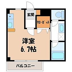 ルミエール ワンルームの間取図画像