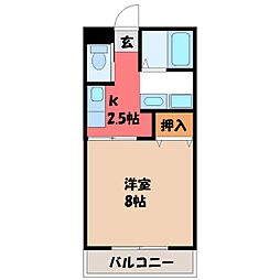 グローブハウス・T 1Kの間取図画像