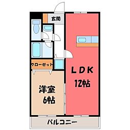 ロワールレジデンス七番館 1LDKの間取図画像