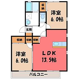 アドバンス・エムB 2LDKの間取図画像