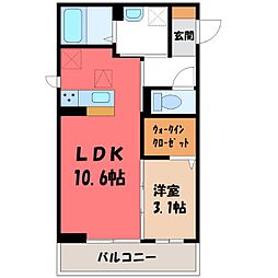 エルアベニュー 1LDKの間取図画像
