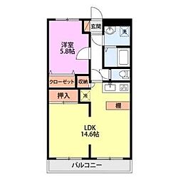 DolceVita 1LDKの間取図画像