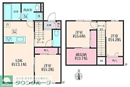 KAMULA 南棟 1階3LDKの間取り