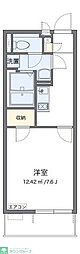 クレイノＳＡＴＳＵＫＩ 2階1Kの間取り