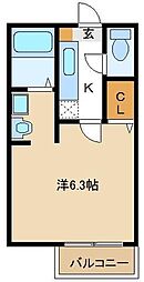 埼玉新都市交通 鉄道博物館(大成)駅 徒歩3分の賃貸アパート 3階1Kの間取り