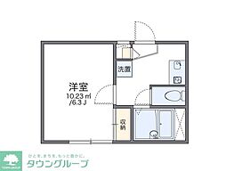 JR東北本線 栗橋駅 徒歩18分の賃貸アパート 2階1Kの間取り
