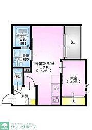 ＲＥＧＡＬＥＳＴ　Ｓ　大和田 1階1LDKの間取り