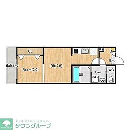 (仮称)ジーメゾン北上尾 3階1DKの間取り