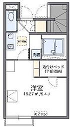 JR高崎線 吹上駅 徒歩9分の賃貸アパート 1階1Kの間取り