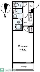 東武越生線 坂戸駅 徒歩12分の賃貸アパート 2階1Kの間取り
