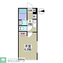Uppa西大宮 1Kの間取図画像