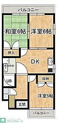 第2双葉マンション 3DKの間取図画像