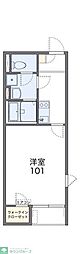 レオネクスト羽生 1Kの間取図画像