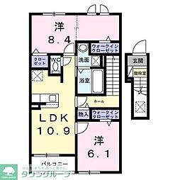 ラフォンテ 2LDKの間取図画像