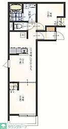 さいたま市中央区本町西4丁目アパート 2DKの間取図画像