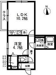 アレグリア 1LDKの間取図画像