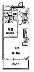 ドゥーエ大宮 1LDKの間取図画像
