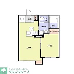 エムズ ヴィラ さいたま新都心 1LDKの間取図画像