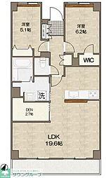 CROTHOmiya 2SLDKの間取図画像