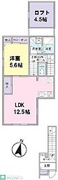 WishingStar 1LDKの間取図画像
