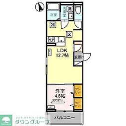ノーブルパレス大原 1LDKの間取図画像