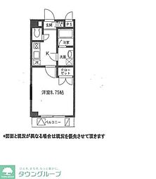 アミティー伊奈 1Kの間取図画像